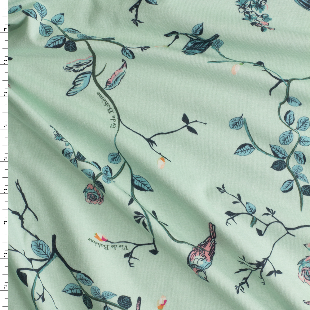 Vie De Boheme Sunrise Stretch Cotton Jersey Knit From Art Gallery Fabrics Fabric By The Yard