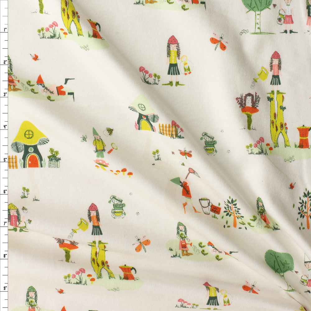 The Meadow Fellows Stretch Cotton Jersey Knit From Art Gallery Fabrics Fabric By The Yard