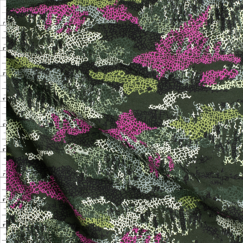 Camouflage Mimicries Stretch Cotton Jersey Knit From Art Gallery Fabrics Fabric By The Yard