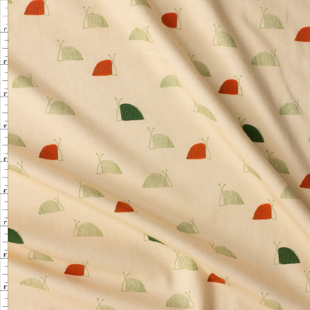 Moss’s Snail Stretch Cotton Jersey Knit From Art Gallery Fabrics Fabric By The Yard