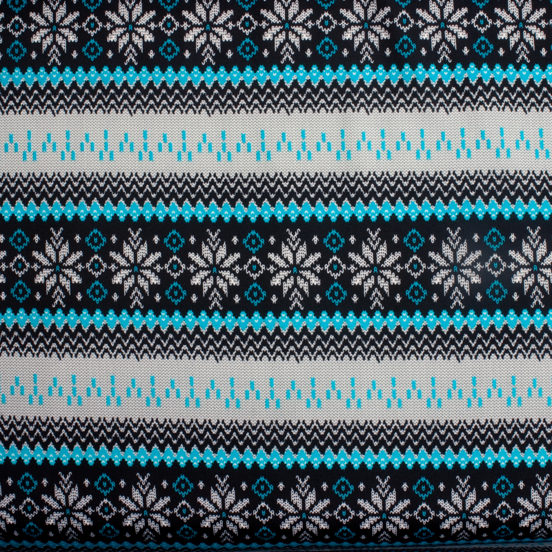 Turquoise, Black, and White Sweater Look Tribal Techno Knit