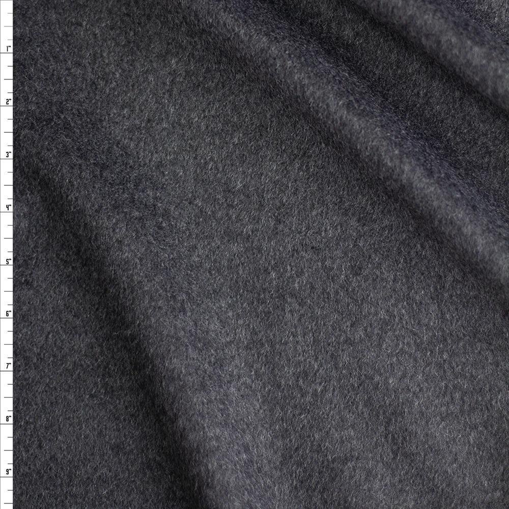 Heather Charcoal Grey Wool Coating #28157 Fabric By The Yard