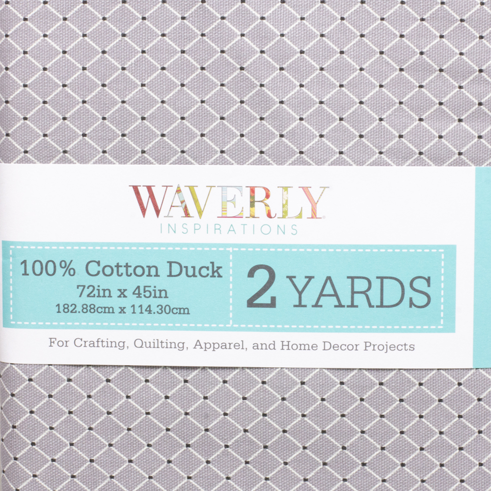 Diamond Grey Cotton Duck By Waverly (2Y Precut) Fabric By The Yard - Wide shot