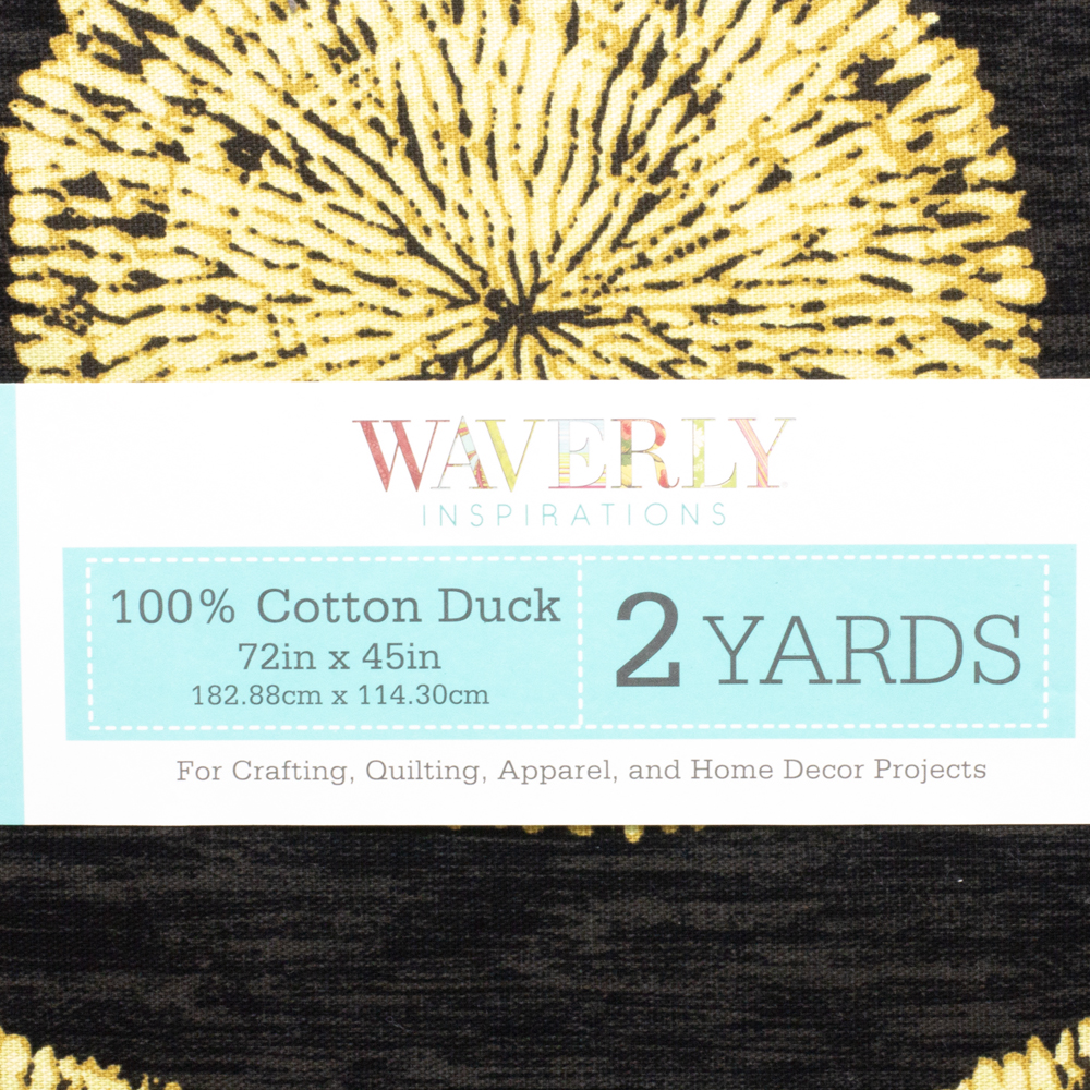 Sphere Black Cotton Duck By Waverly (2Y Precut) Fabric By The Yard - Wide shot