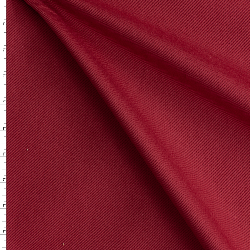 Burgundy 11 Ounce Bull Denim #28248 Fabric By The Yard
