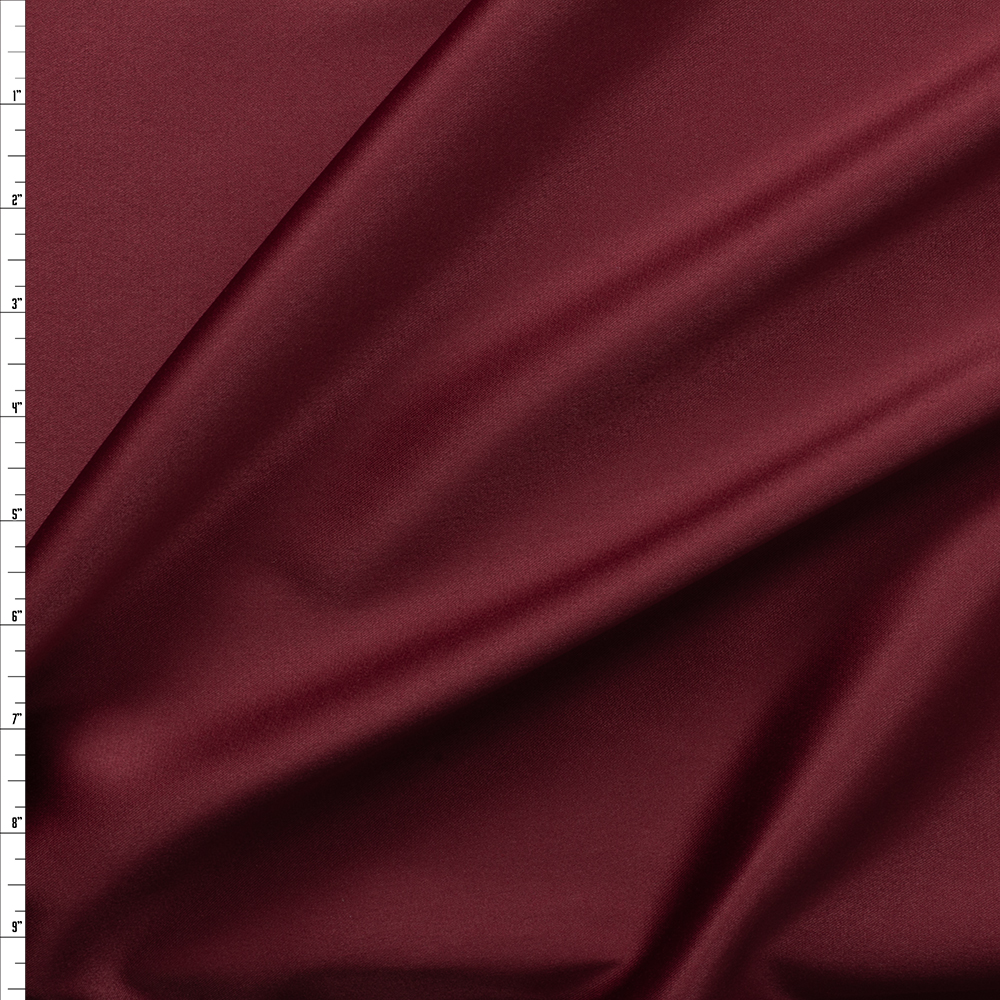 Burgundy Stretch Midweight Satin #27568