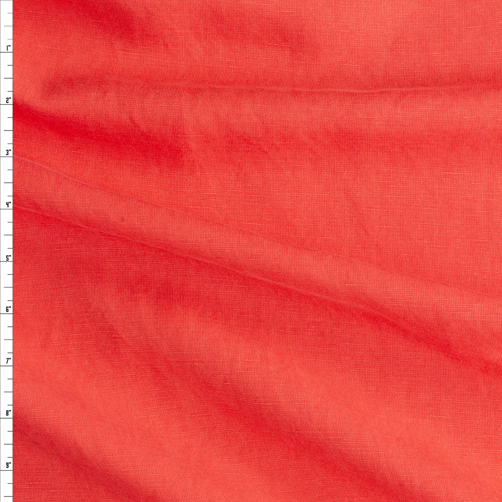 Red Cotton/Linen #28323 Fabric By The Yard