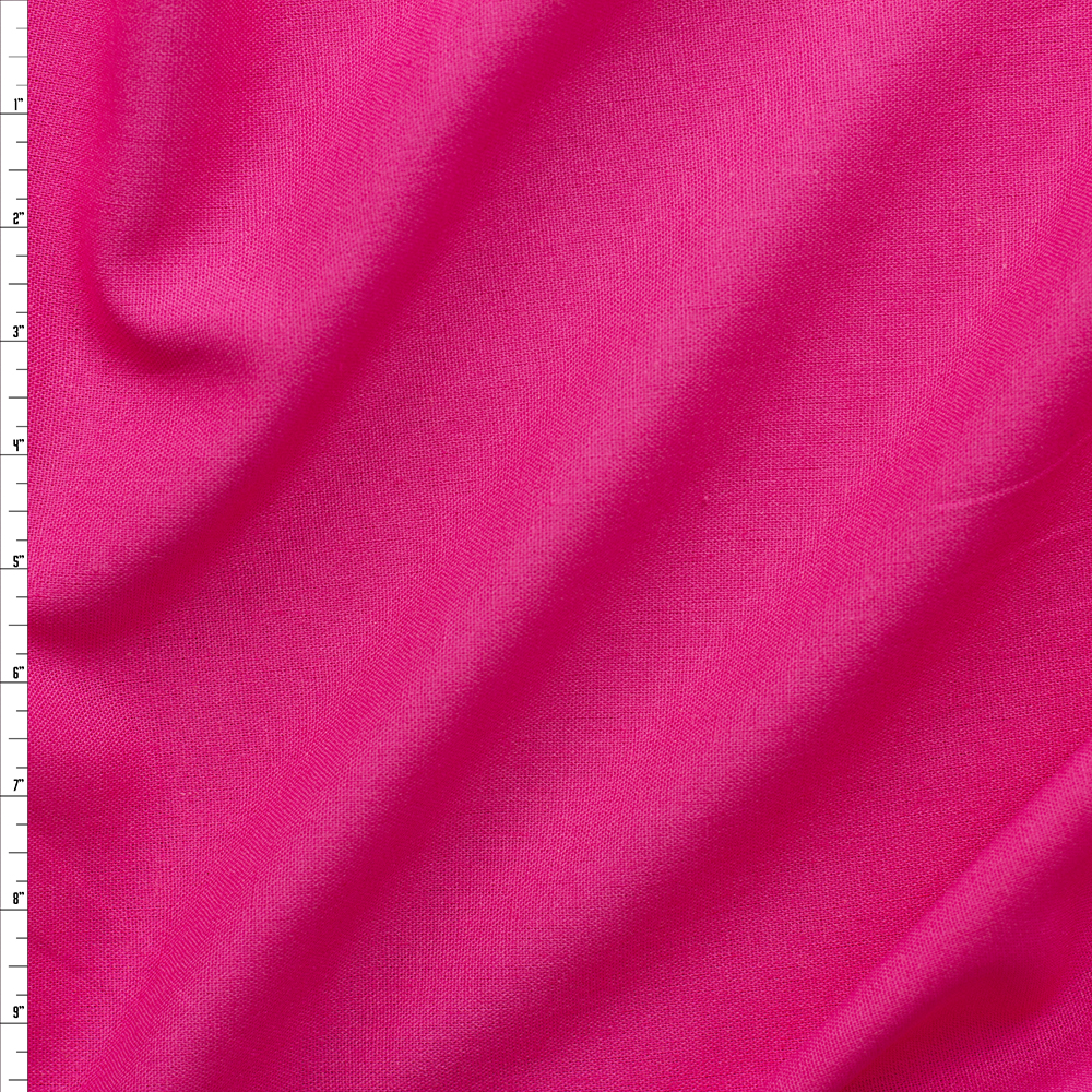 Bright Pink Santa Barbara Rayon/Linen #28341 Fabric By The Yard - Wide shot