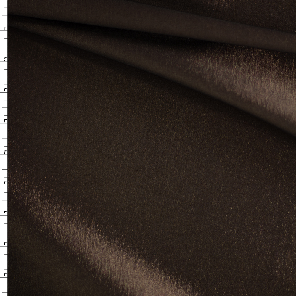 Brown Stretch Taffeta #28369 Fabric By The Yard - Wide shot