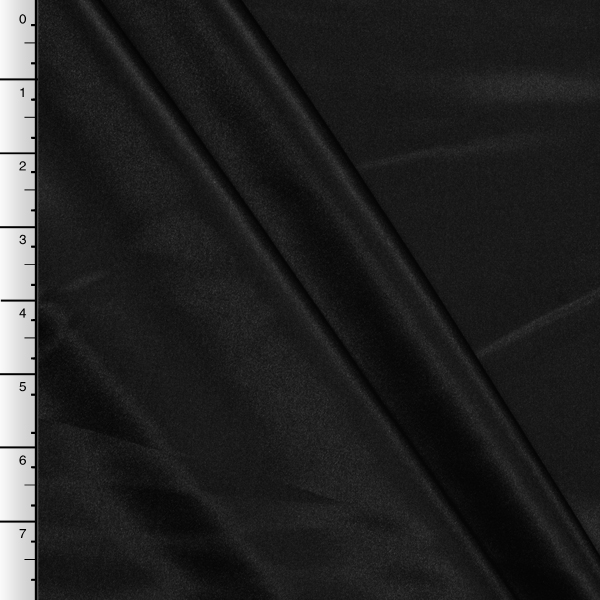 Black Midweight Bridal Satin