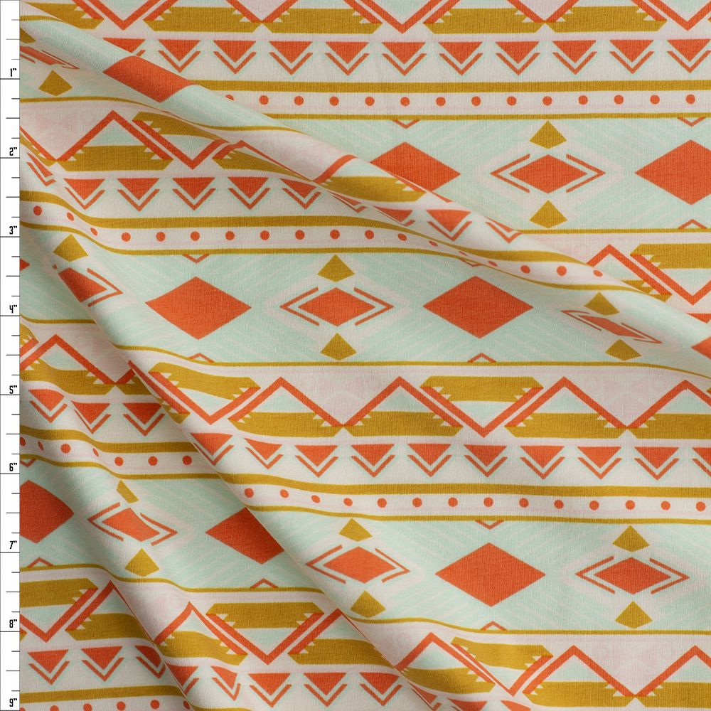 Tribal Study Aura Cotton/Spandex Knit From Art Gallery Fabrics #28391 Fabric By The Yard