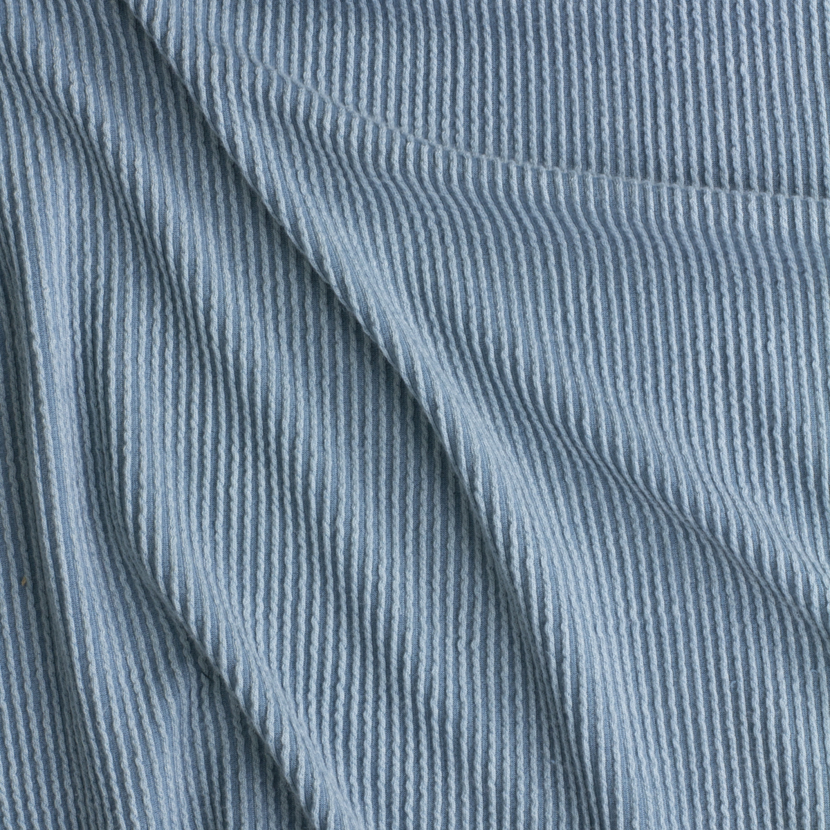 Glacier Blue Wavy Urban Rib Knit #28525 Fabric By The Yard