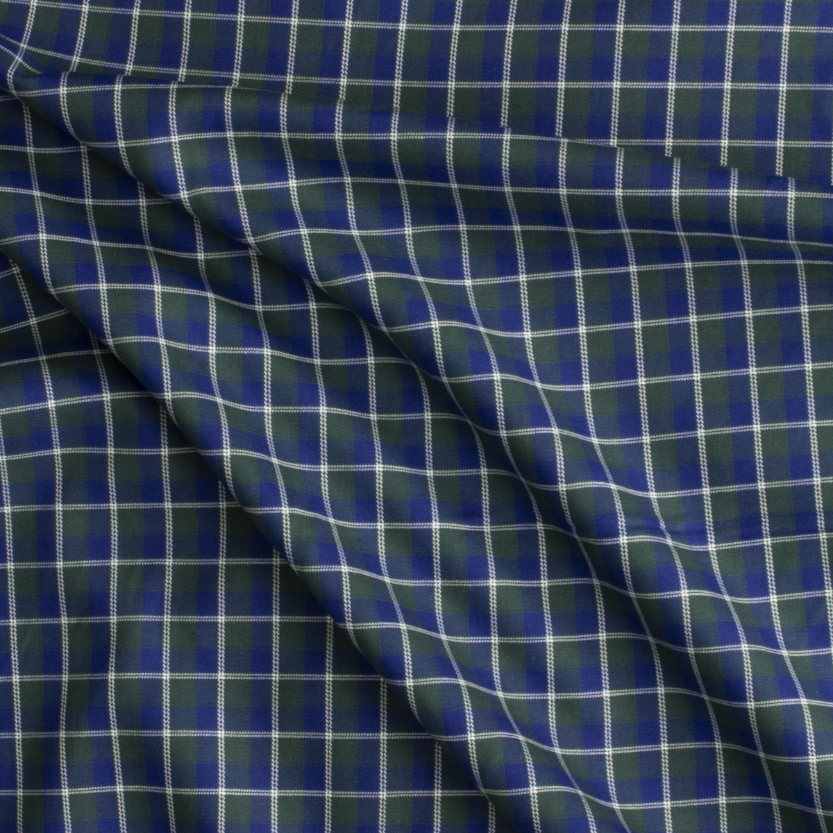 Hunter Cavery Plaid Lisbon Brushed Shirt Weight Cotton Twill From Robert Kaufman #28533 Fabric By The Yard