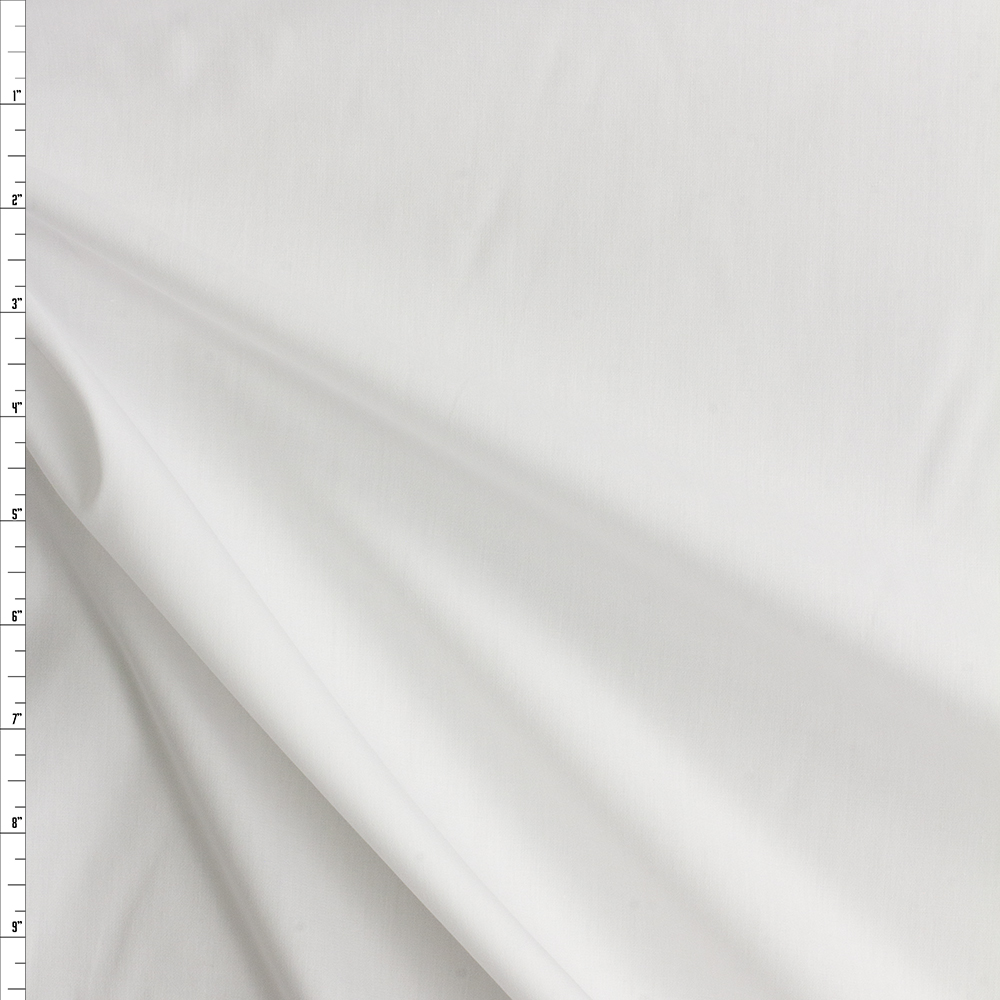 White Poly/Cotton Broadcloth #28552 Fabric By The Yard