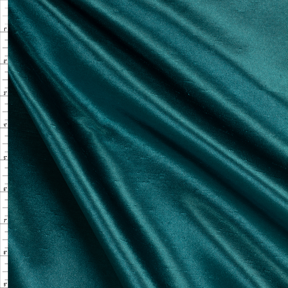 Jade Green Shantung Satin #28613 Fabric By The Yard