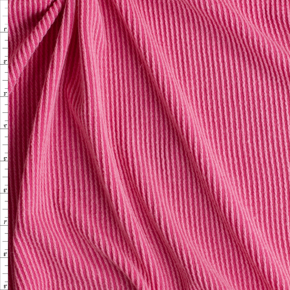 Party Pink Urban Wavy Rib #28640 Fabric By The Yard