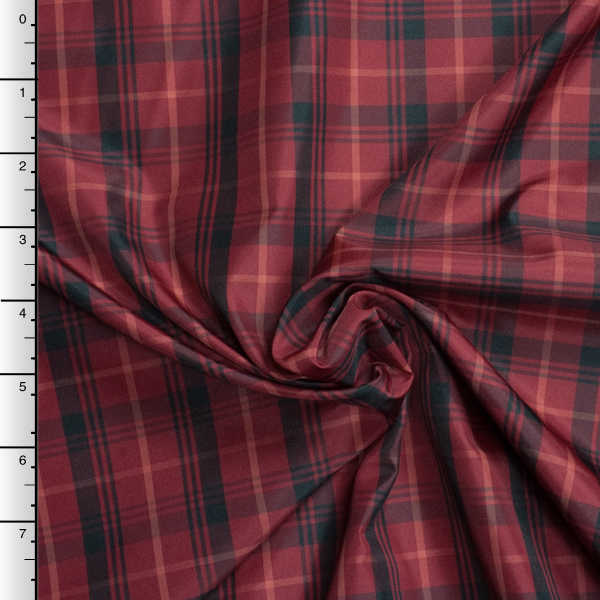 Red, Black, and Rust Plaid Japaese Lining