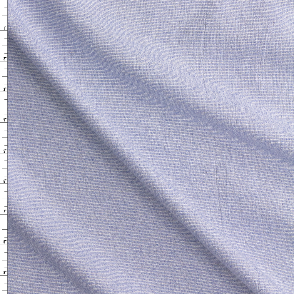 Light Blue Crepe Textured Fine Italian Shirting From Albini #28657 Fabric By The Yard