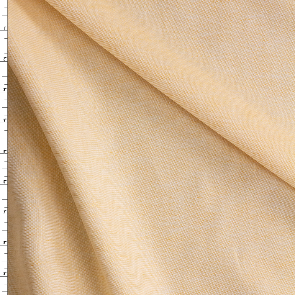 Butter Linen Look Fine Italian Shirting From Albini #28663 Fabric By The Yard