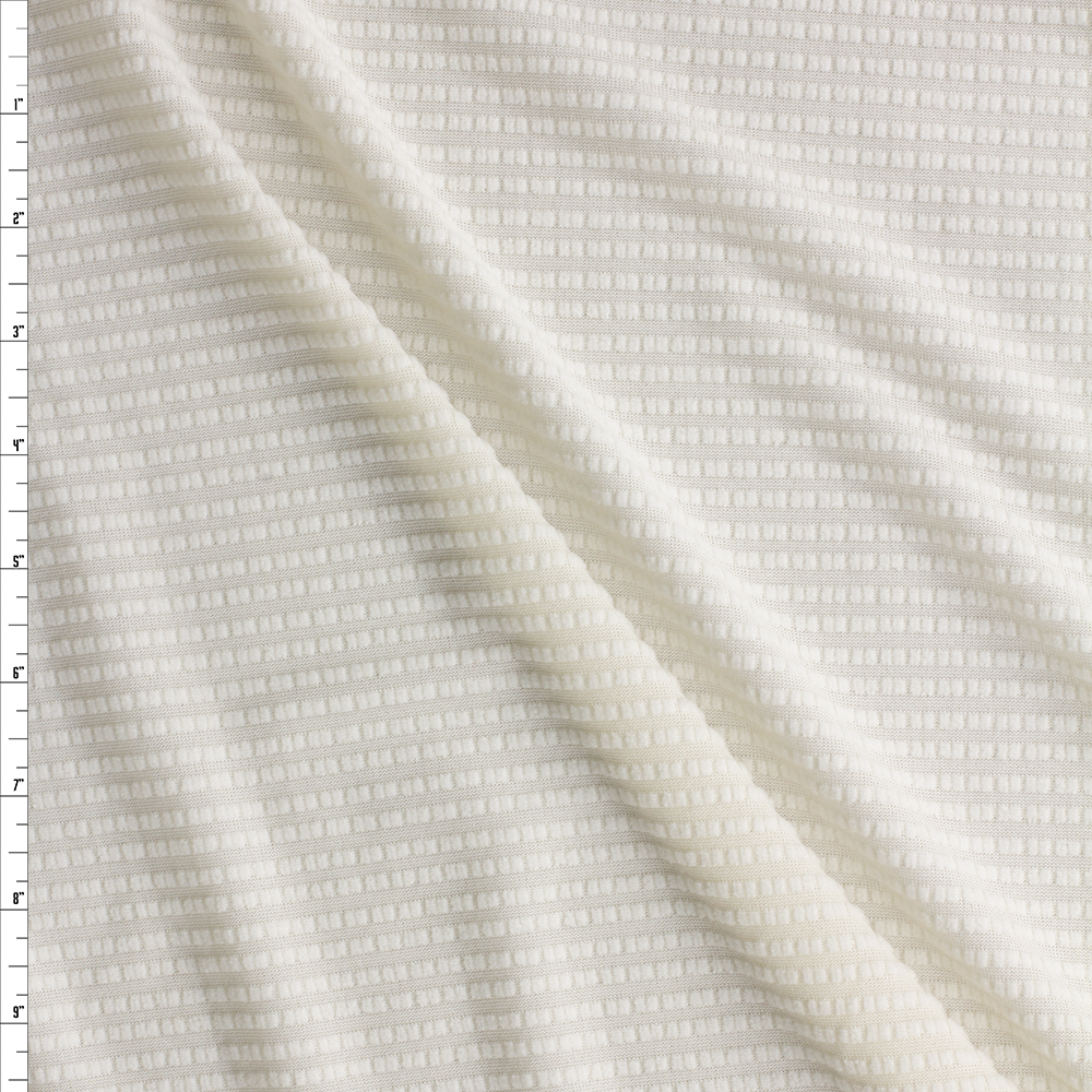 Ivory Polartec Power Grid #28710 Fabric By The Yard
