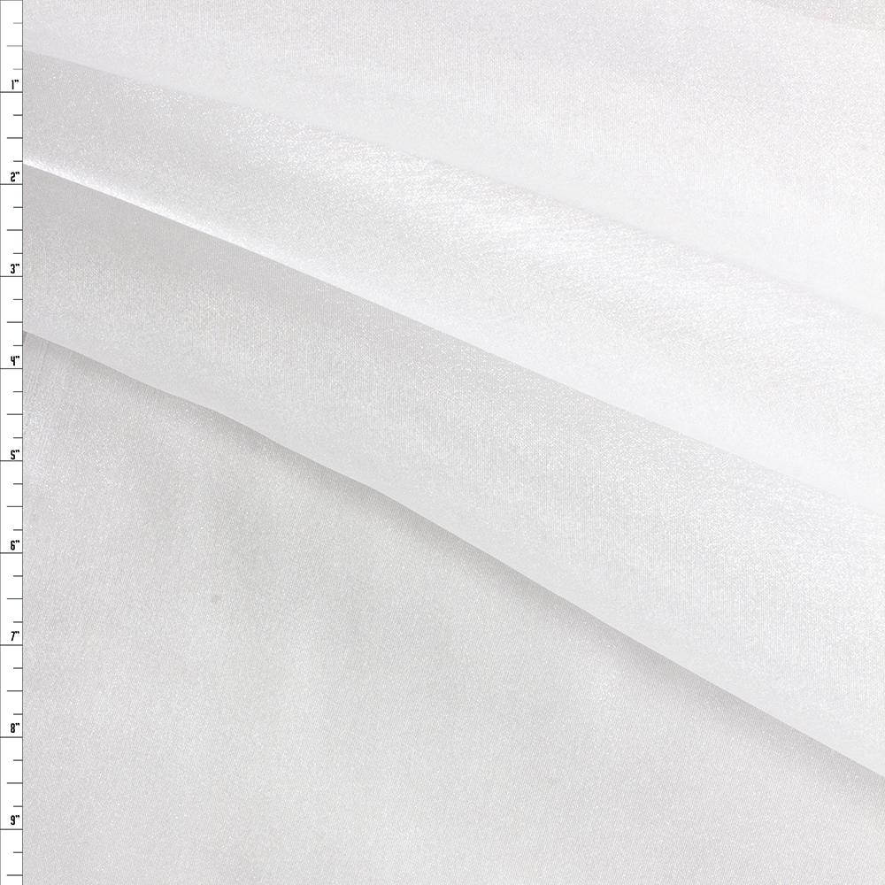 White Japanese Crystal Organza #28726 Fabric By The Yard