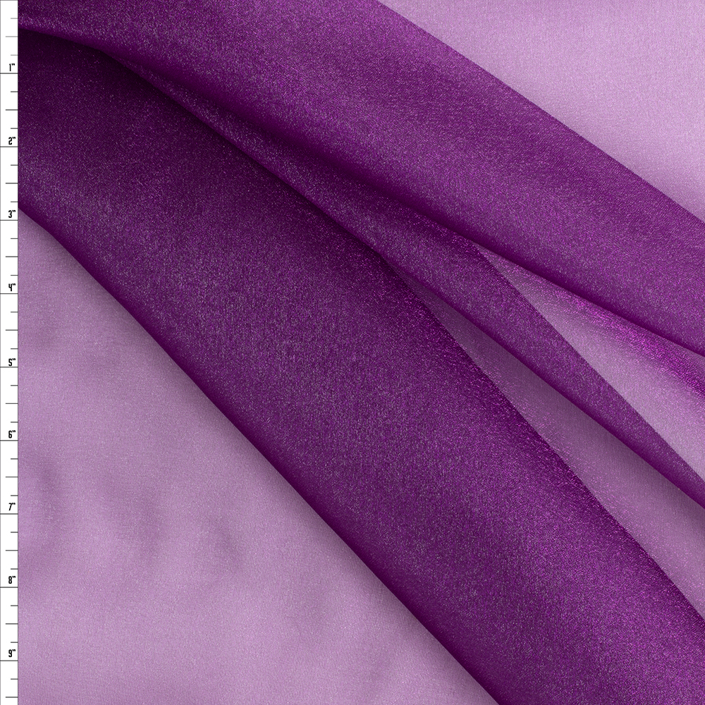 Plum Japanese Crystal Organza #28728 Fabric By The Yard