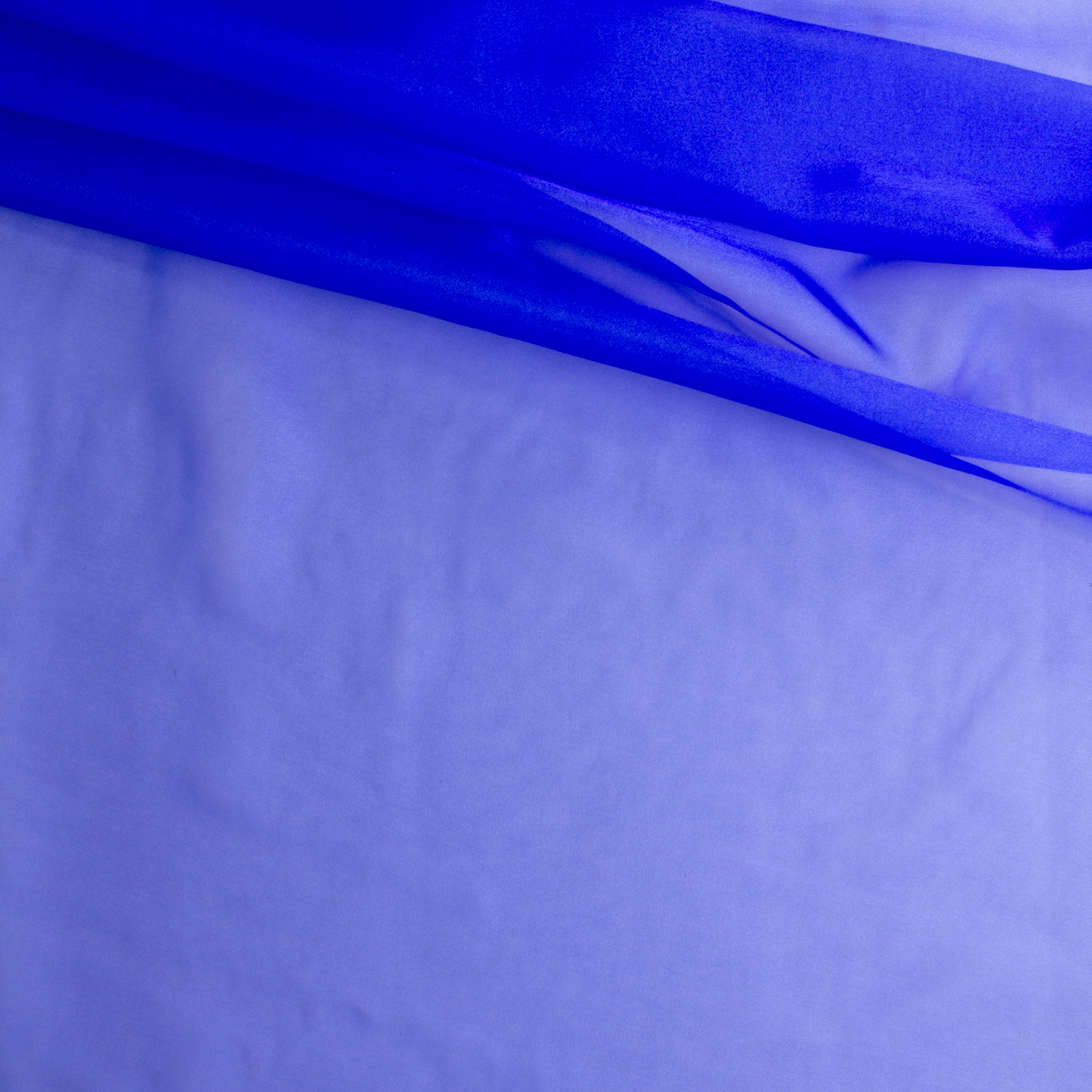Royal Blue Japanese Crystal Organza #28731 Fabric By The Yard - Wide shot