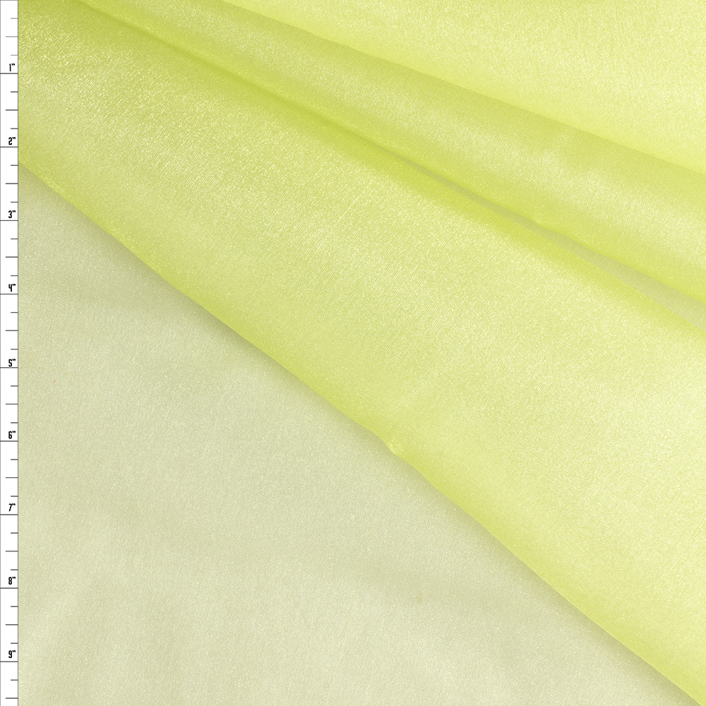 Lemon Japanese Crystal Organza #28735 Fabric By The Yard