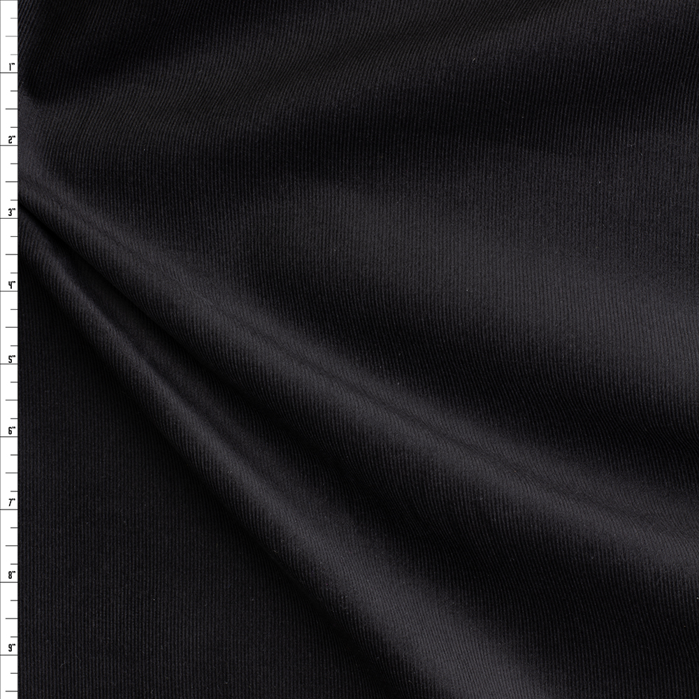 Black 21 Wale Corduroy From Robert Kaufman #28745 Fabric By The Yard
