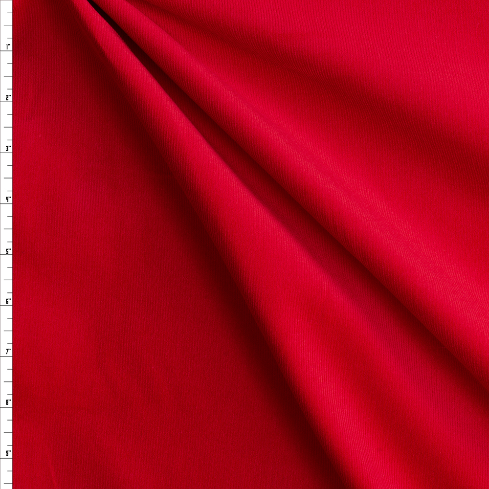 Red 21 Wale Corduroy From Robert Kaufman #28753 Fabric By The Yard