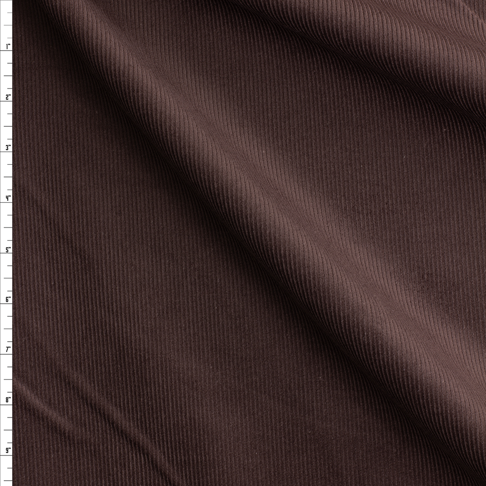 Chocolate 14 Wale Corduroy From Robert Kaufman #28756 Fabric By The Yard