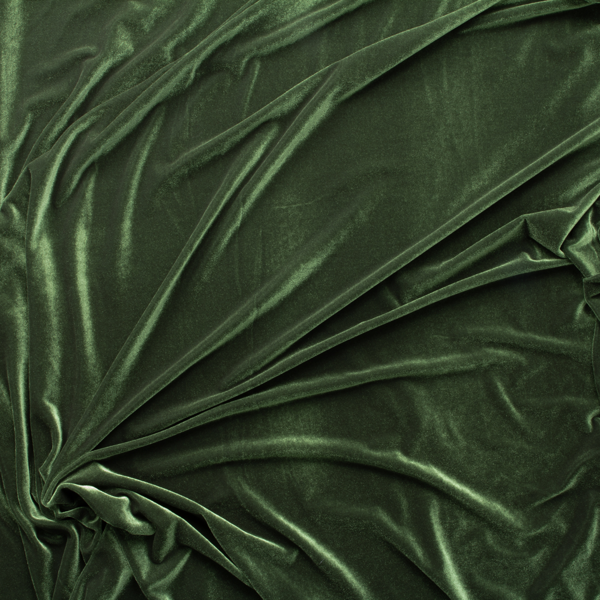 Dark Olive Del Rio Stretch Velvet #28816 Fabric By The Yard - Wide shot