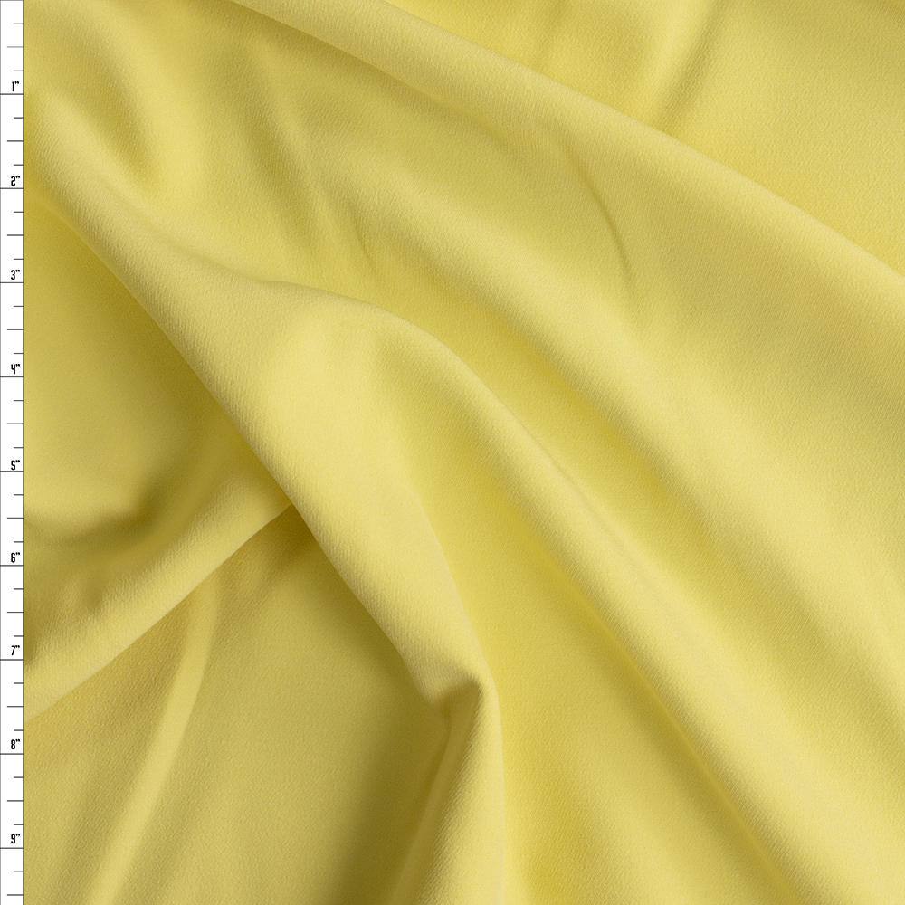 Lemon Crepe Textured Stretch Double Cloth #28825 Fabric By The Yard