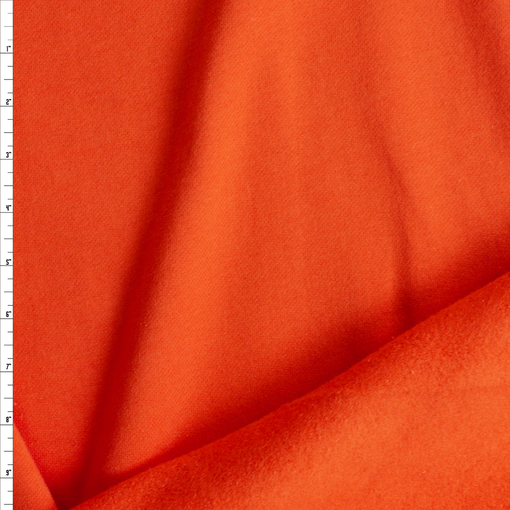 Orange Cotton Sweatshirt Fleece #28831 Fabric By The Yard