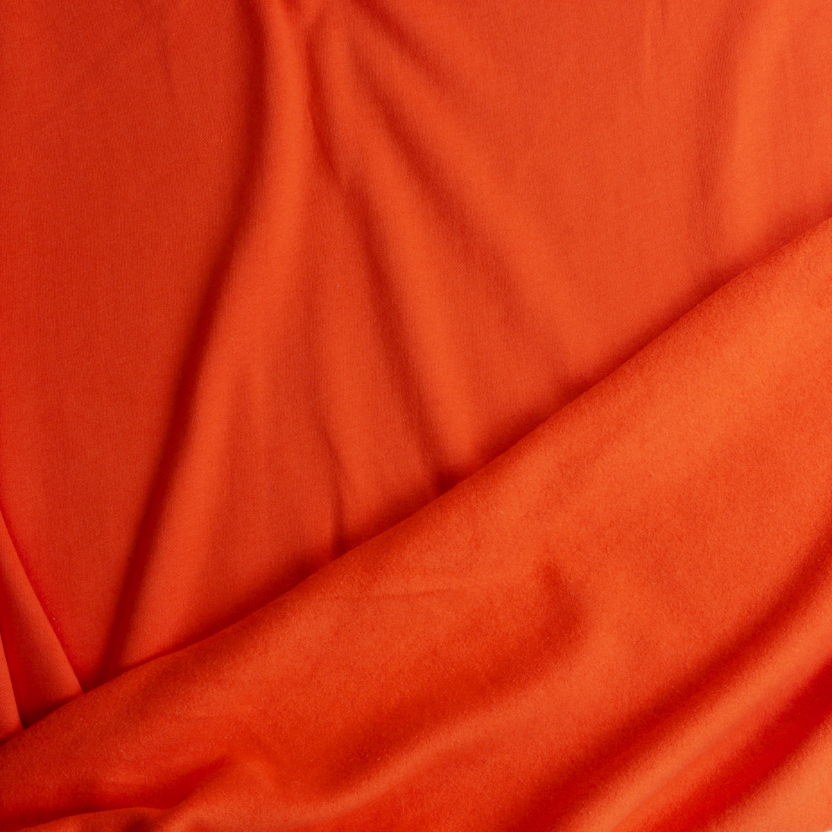 Orange Cotton Sweatshirt Fleece #28831 Fabric By The Yard - Wide shot