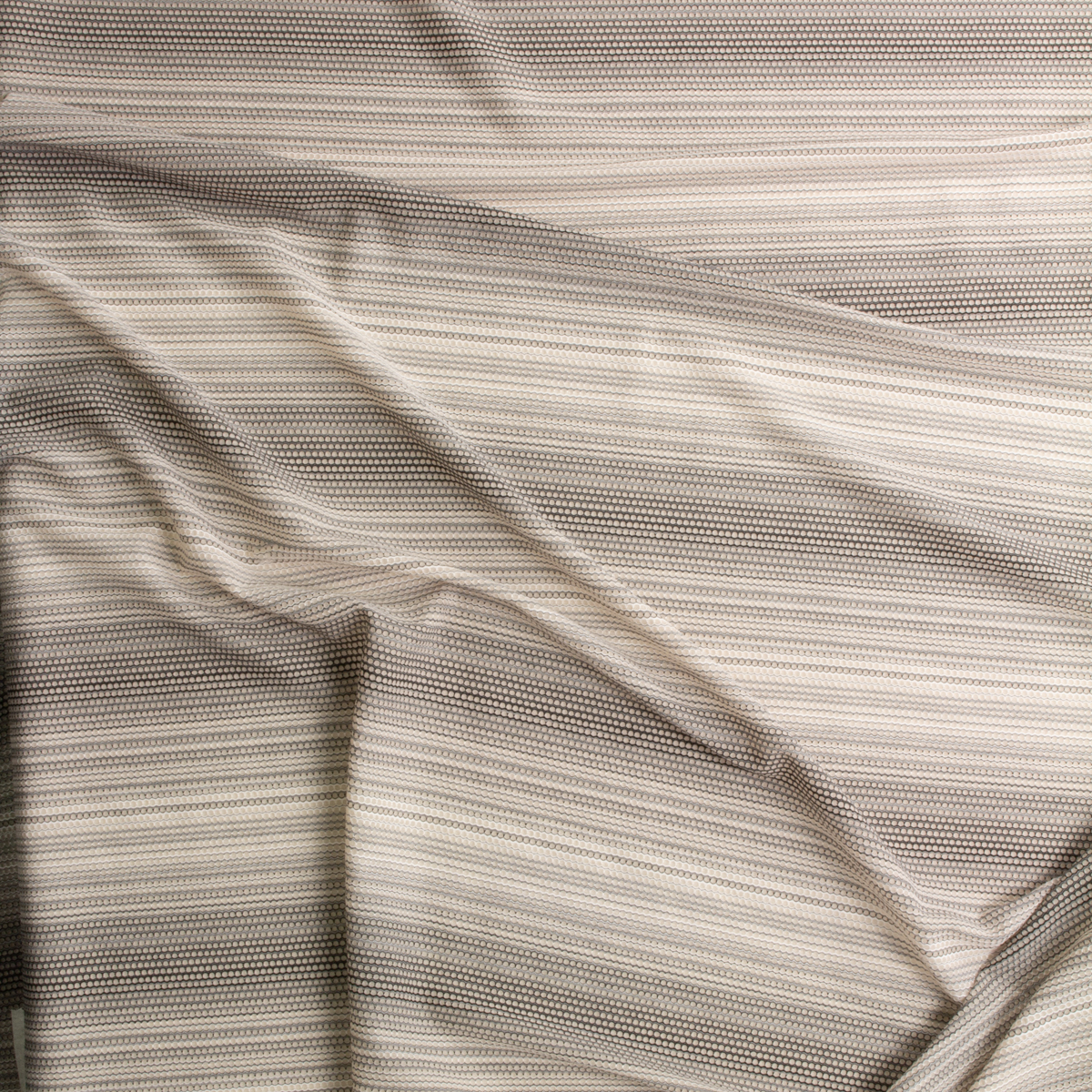 Charcoal And Grey On Ivory Stretch Layered Mesh #28894 Fabric By The Yard - Wide shot