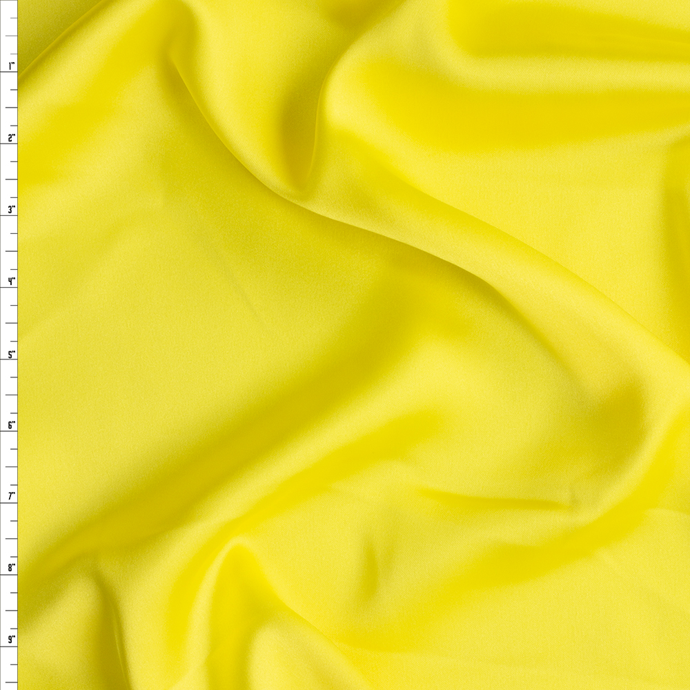Canary Yellow Stretch Satin #28898 Fabric By The Yard