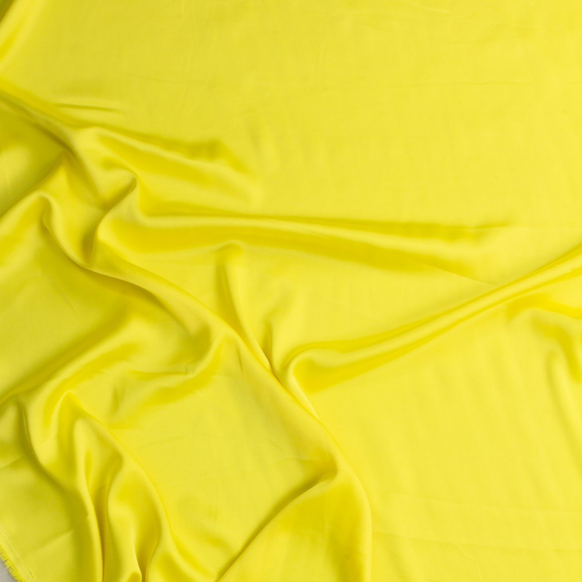 Canary Yellow Stretch Satin #28898 Fabric By The Yard - Wide shot
