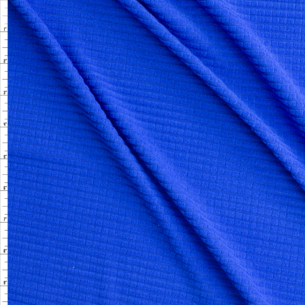 Bright Blue Polartec Power Grid #28921 Fabric By The Yard