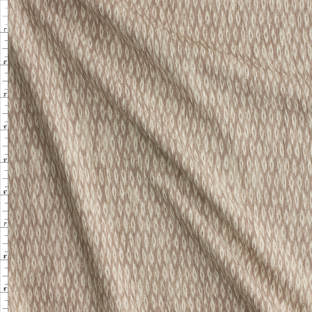 Taupe Diamonds Sunset Studio Rayon Crinkle From Robert Kaufman #28961 Fabric By The Yard