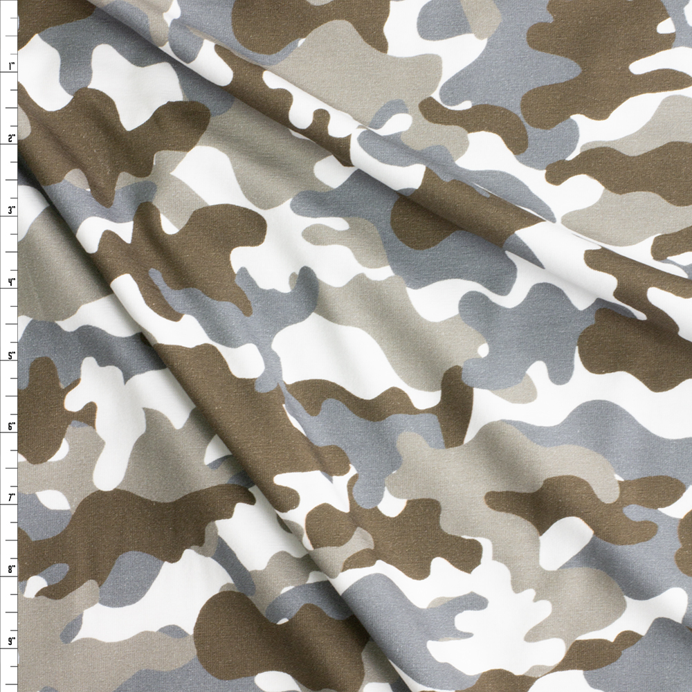 Sand Camouflage Laguna Cotton/Spandex Jersey Knit From Robert Kaufman #28970 Fabric By The Yard
