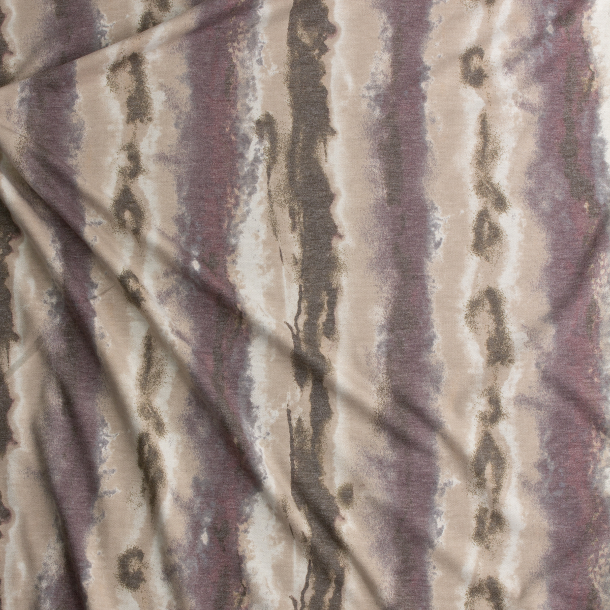 Taupe/Mauve Grunge Sunset Studio French Terry From Robert Kaufman #28972 Fabric By The Yard - Wide shot