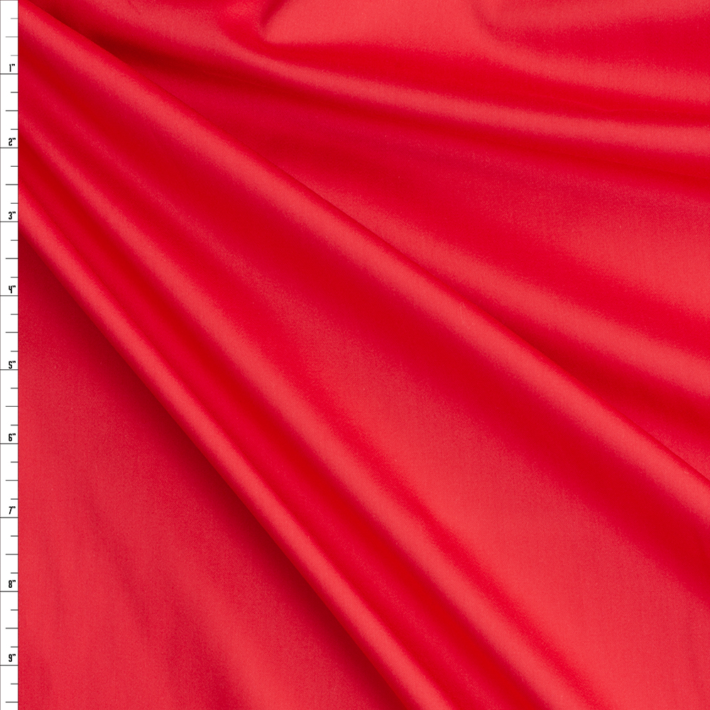 Red Laurent Stretch Sateen From Robert Kaufman #28988 Fabric By The Yard