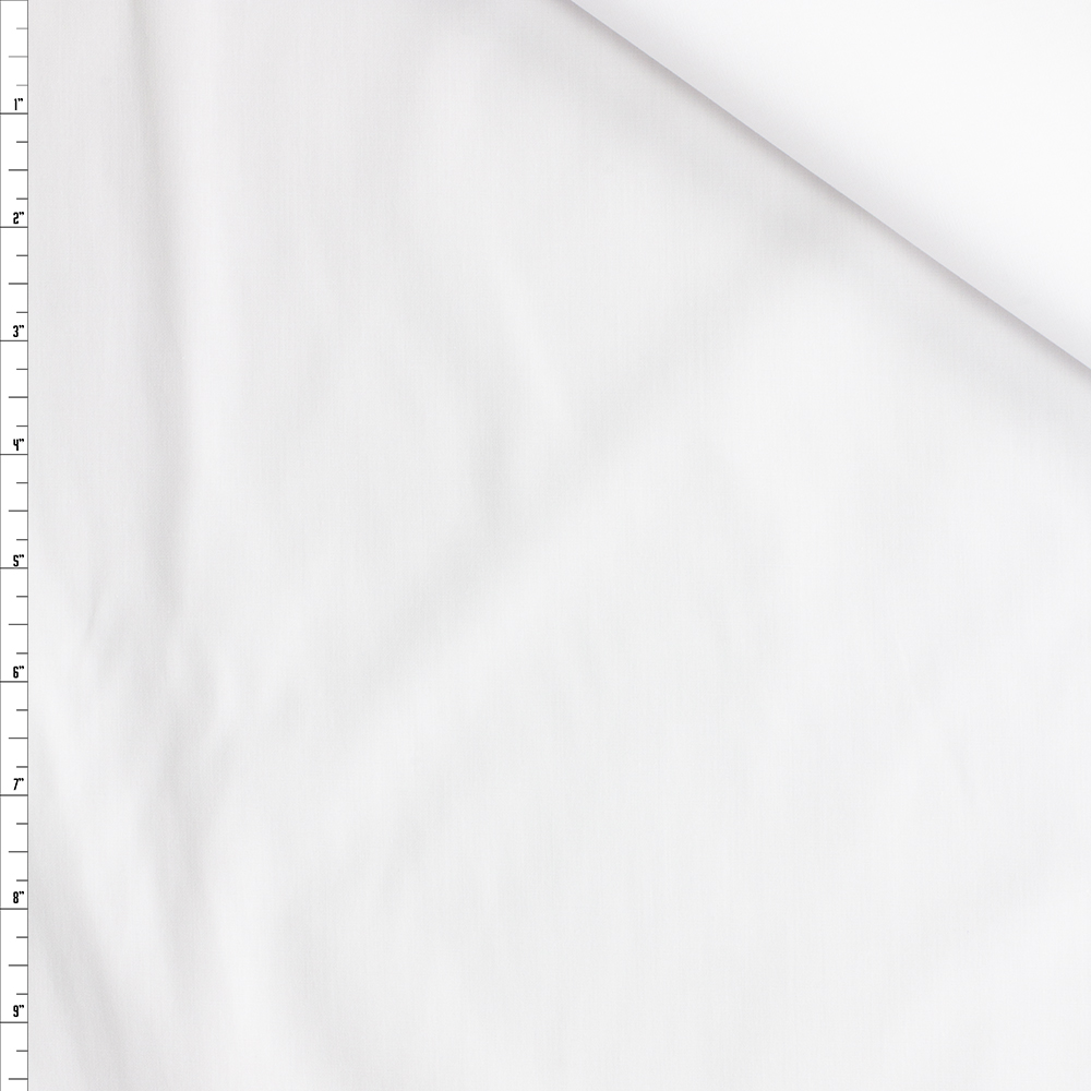 White Poly/Cotton Broadcloth #29007 Fabric By The Yard