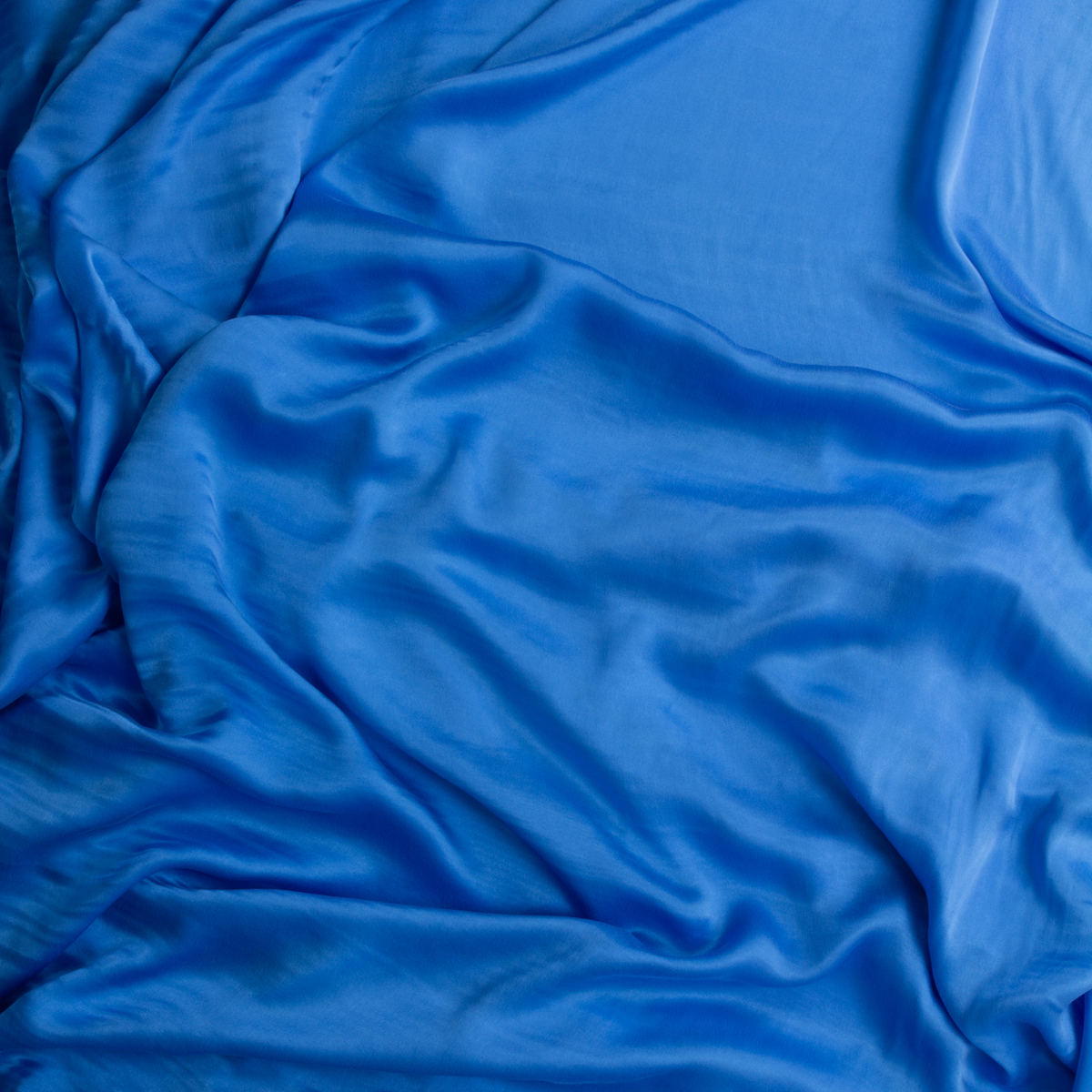 Turquoise Silk Crepe Back Satinn #29030 Fabric By The Yard - Wide shot