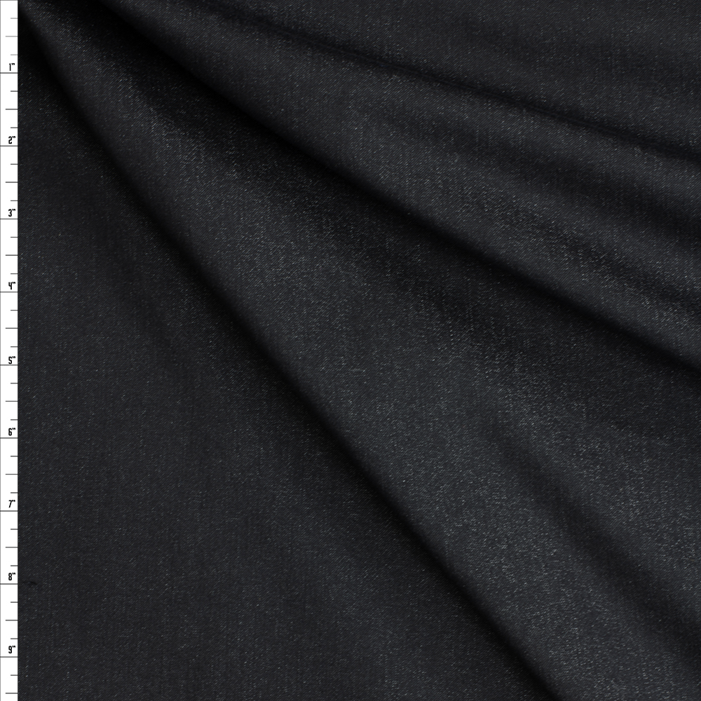 Black Lightweight Stretch Denim #29047 Fabric By The Yard