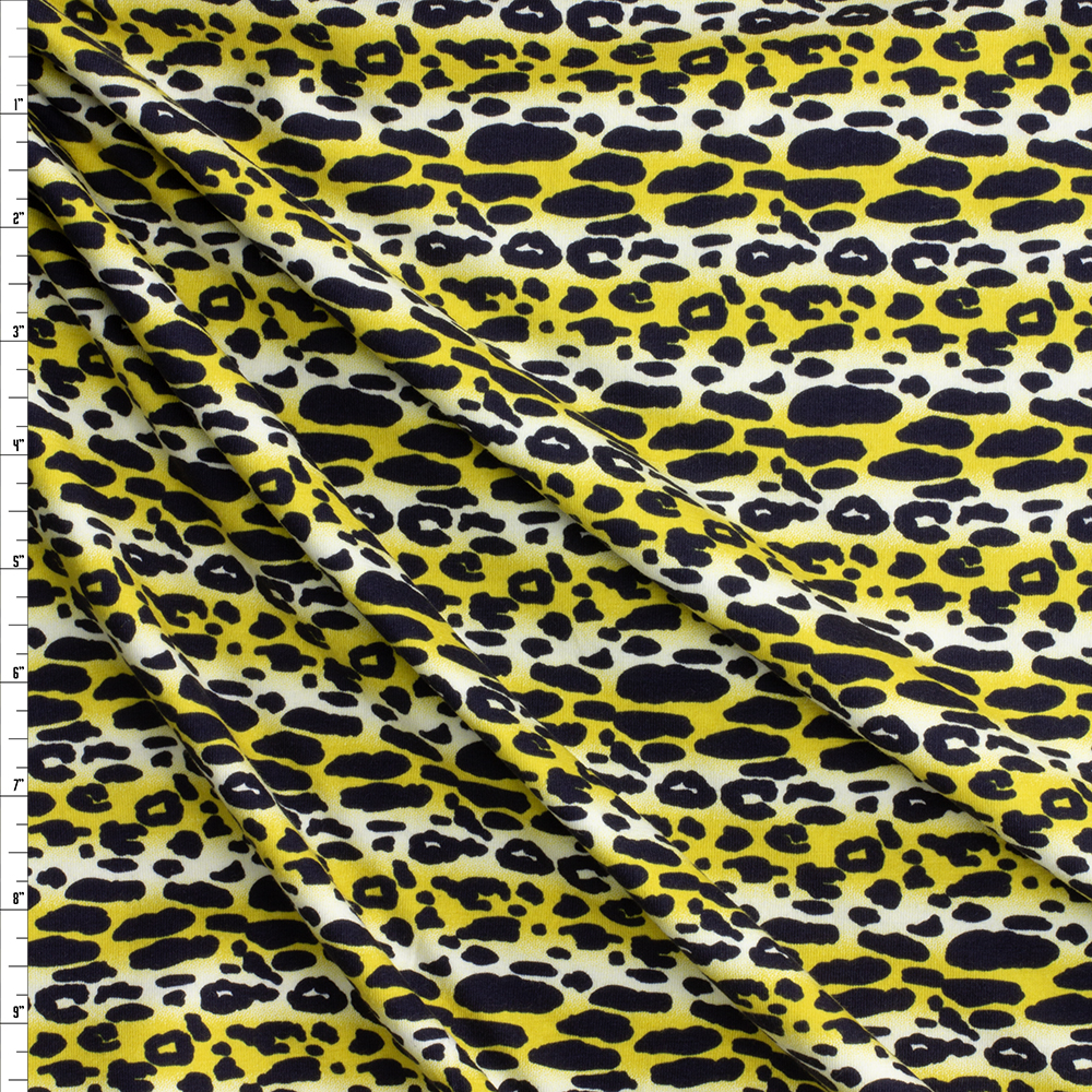 Animalia Exotica Sand Cotton/Spandex Jersey Knit from Art Gallery Fabrics #29049 Fabric By The Yard