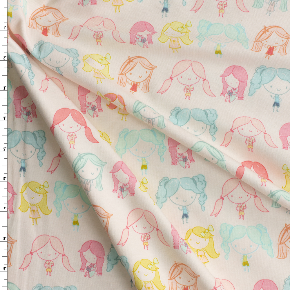 Best Friends Forever Cotton/Spandex Jersey Knit from Art Gallery Fabrics #29050 Fabric By The Yard