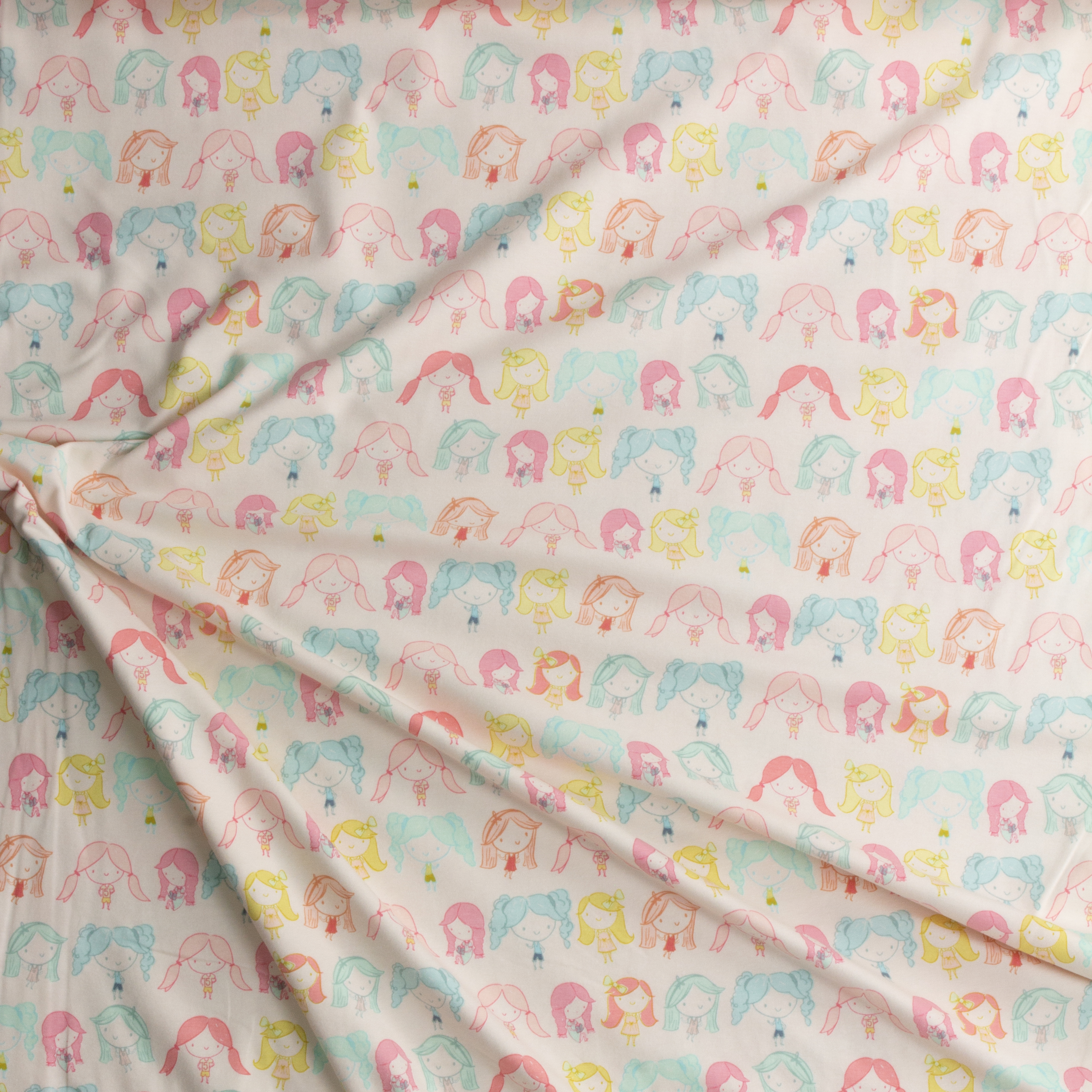 Best Friends Forever Cotton/Spandex Jersey Knit from Art Gallery Fabrics #29050 Fabric By The Yard - Wide shot