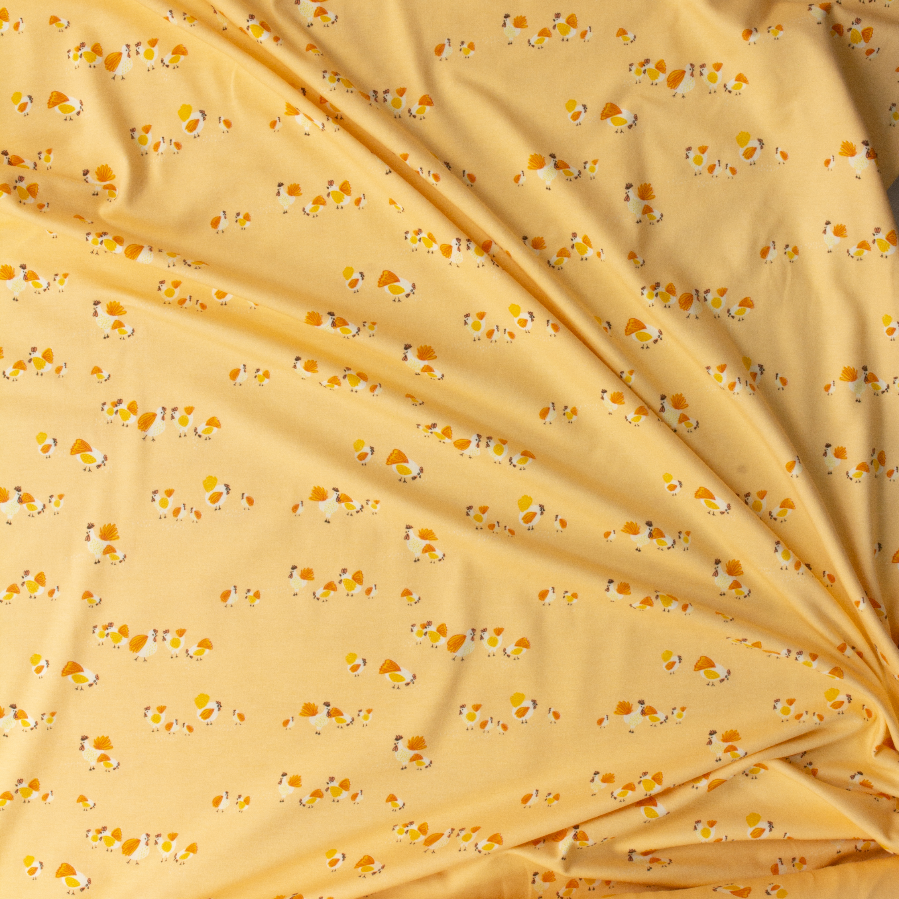 Roaming Hens Sweet Cotton/Spandex Jersey Knit from Art Gallery Fabrics #29051 Fabric By The Yard - Wide shot